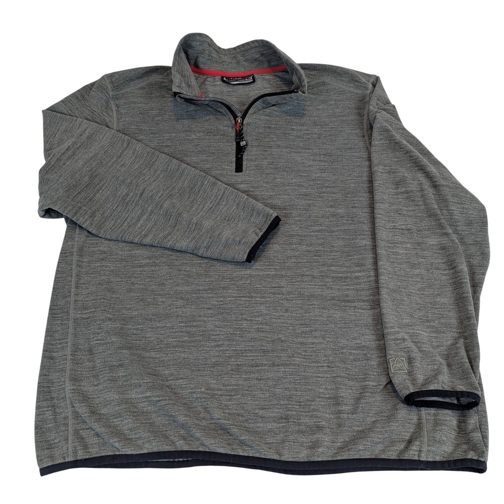 Avalanche Outdoor Supply Co Mens XXL Grey Space Dye Quarter Zip Pullover Sweater